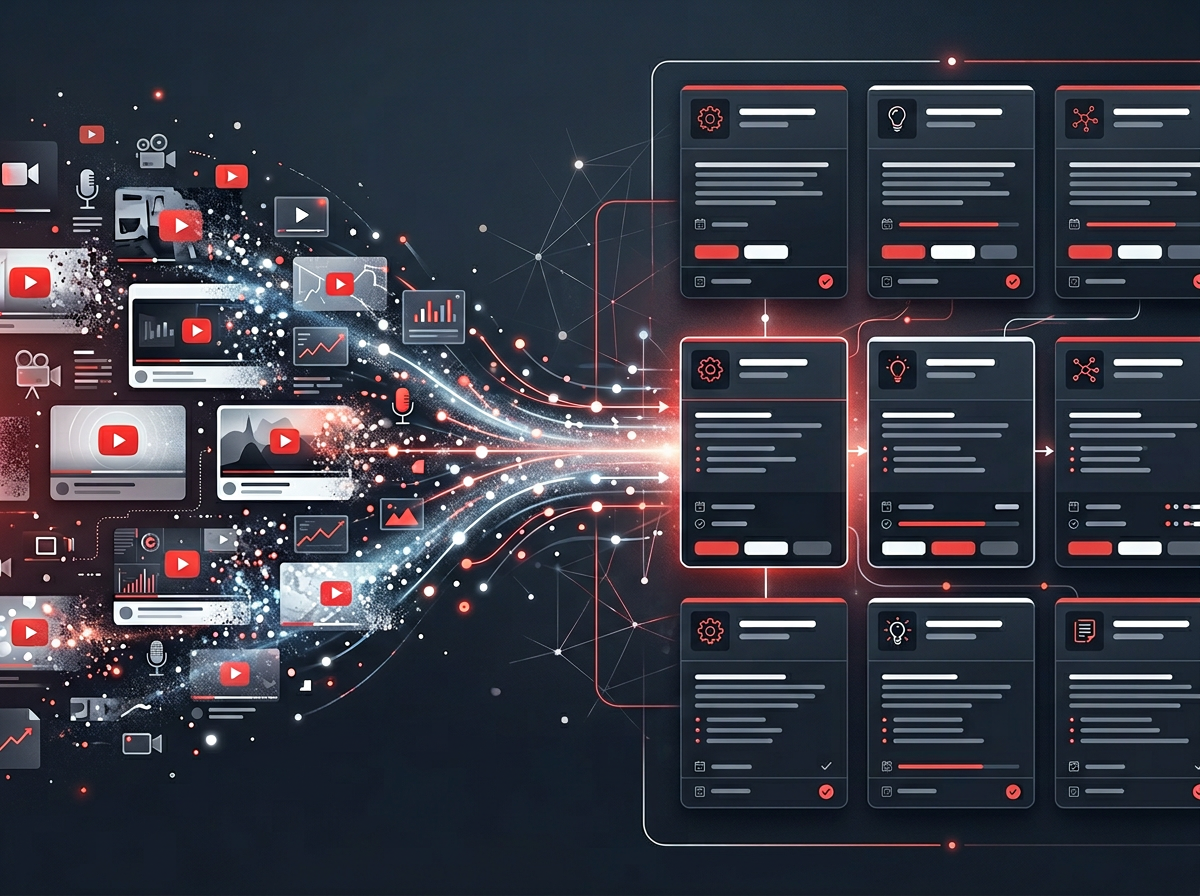 YouTube to Notion automation visualization